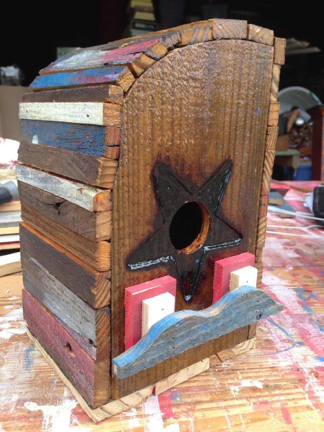 bird house from recycled wood