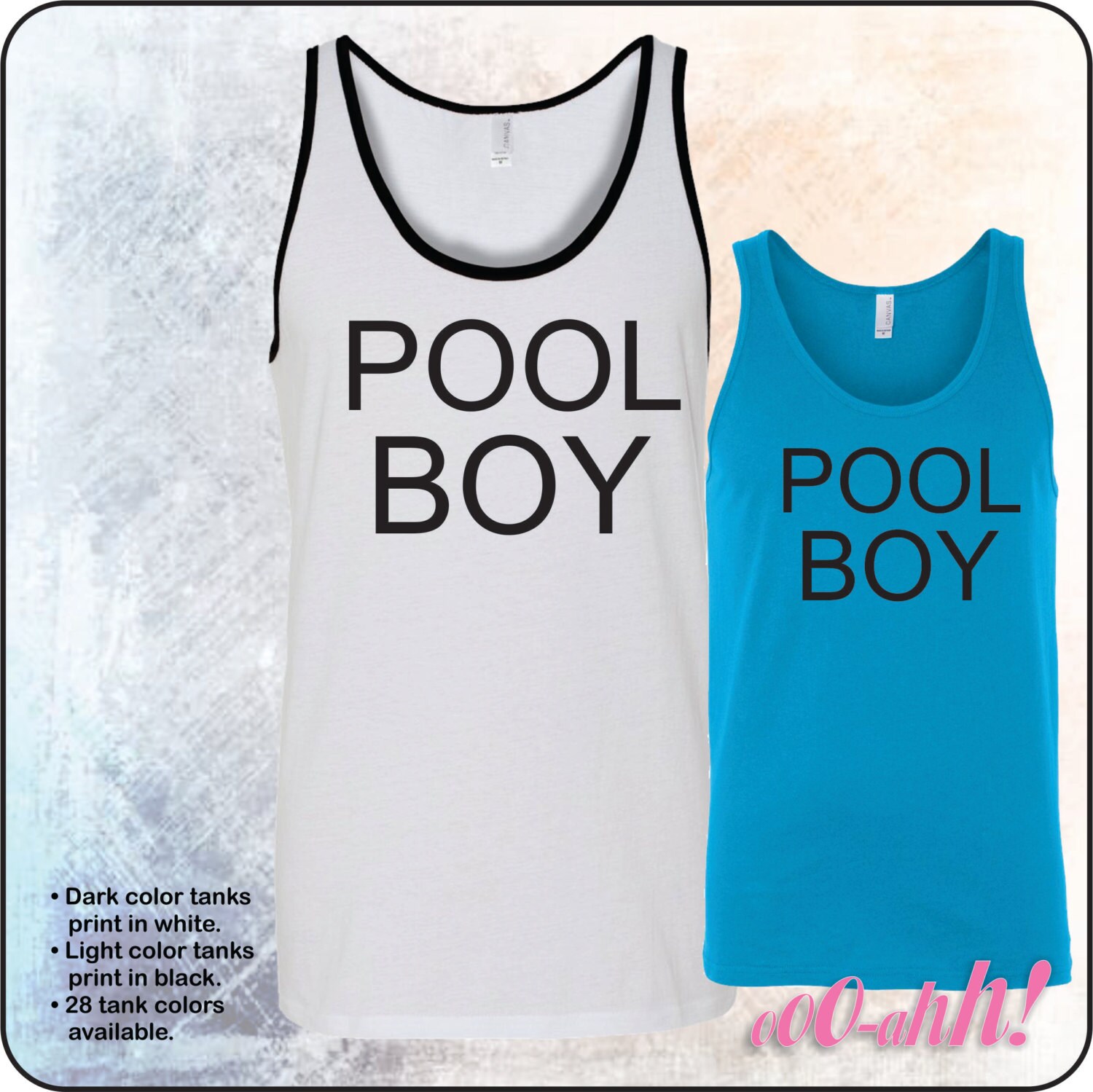 Pool Boy Tank Top 100 Cotton Soft Comfortable Jersey Knit