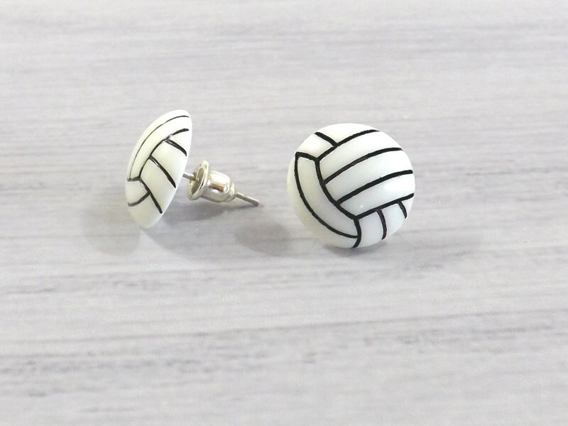 Volleyball Gifts Volleyball Earrings Tiny Volleyball Mini