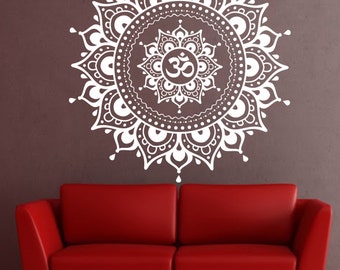 Mandala Wall Decal mandala decal Yoga Om Namaste Yoga decor Wall Vinyl Decal lotus Interior Home Decor meditation mandala wall art wall
