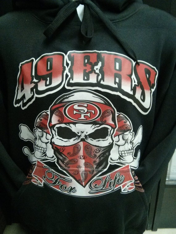 Items similar to San Francisco 49ers Skulls full color graphic T-Shirt
