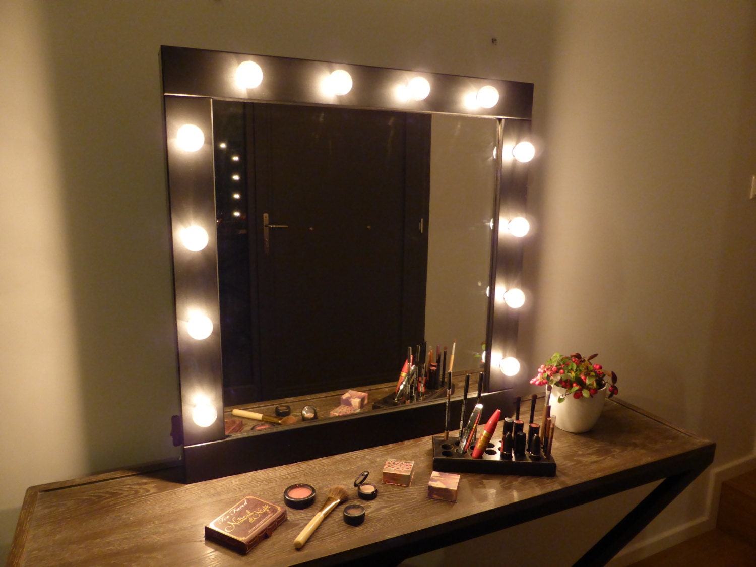 Vanity mirror with lights makeup mirror wall hanging or  Ã°ÂŸÂ”ÂŽzoom