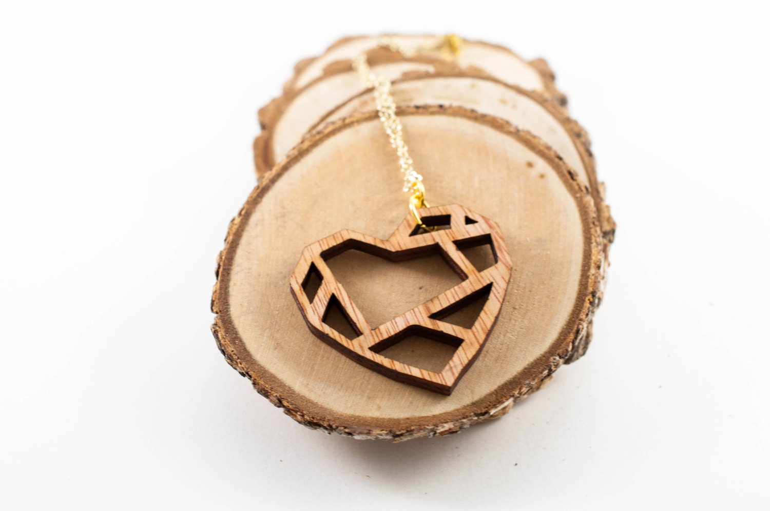Geometric Heart Wood Necklace from SimplistiCreations Geometric Heart Wood Necklace from SimplistiCreations