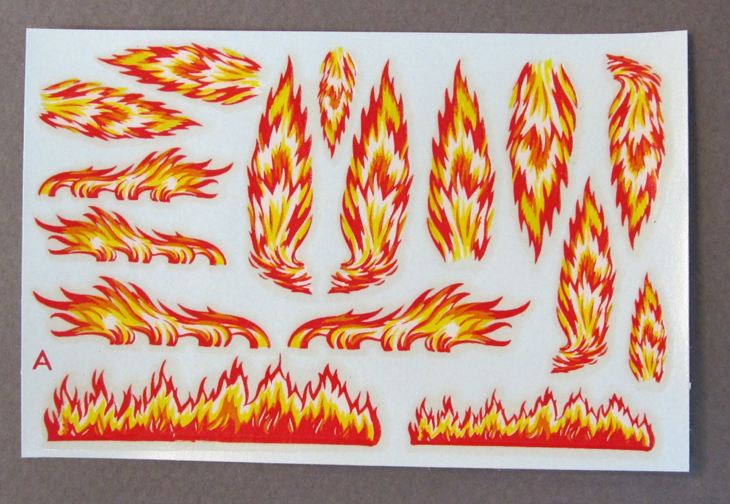 1950's Impko HOT ROD FLAMES decals for model kits mint in