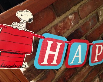Snoopy birthday banner
