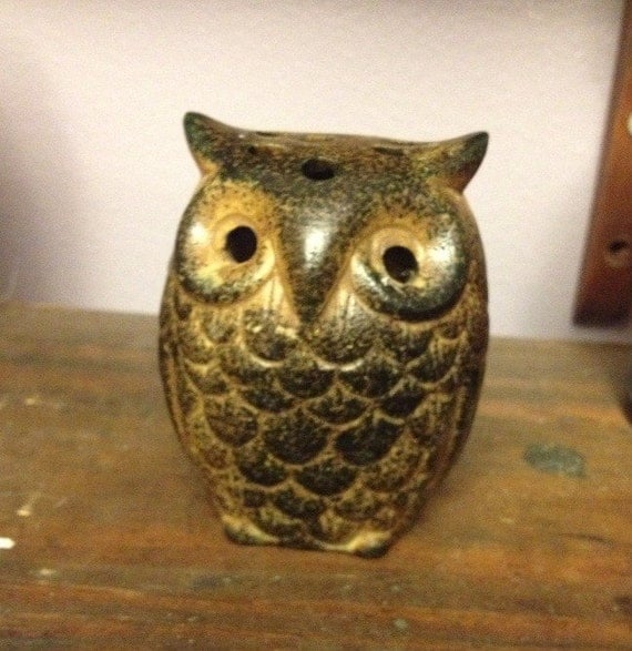 Owl tealight candle holder by RadarOddities on Etsy