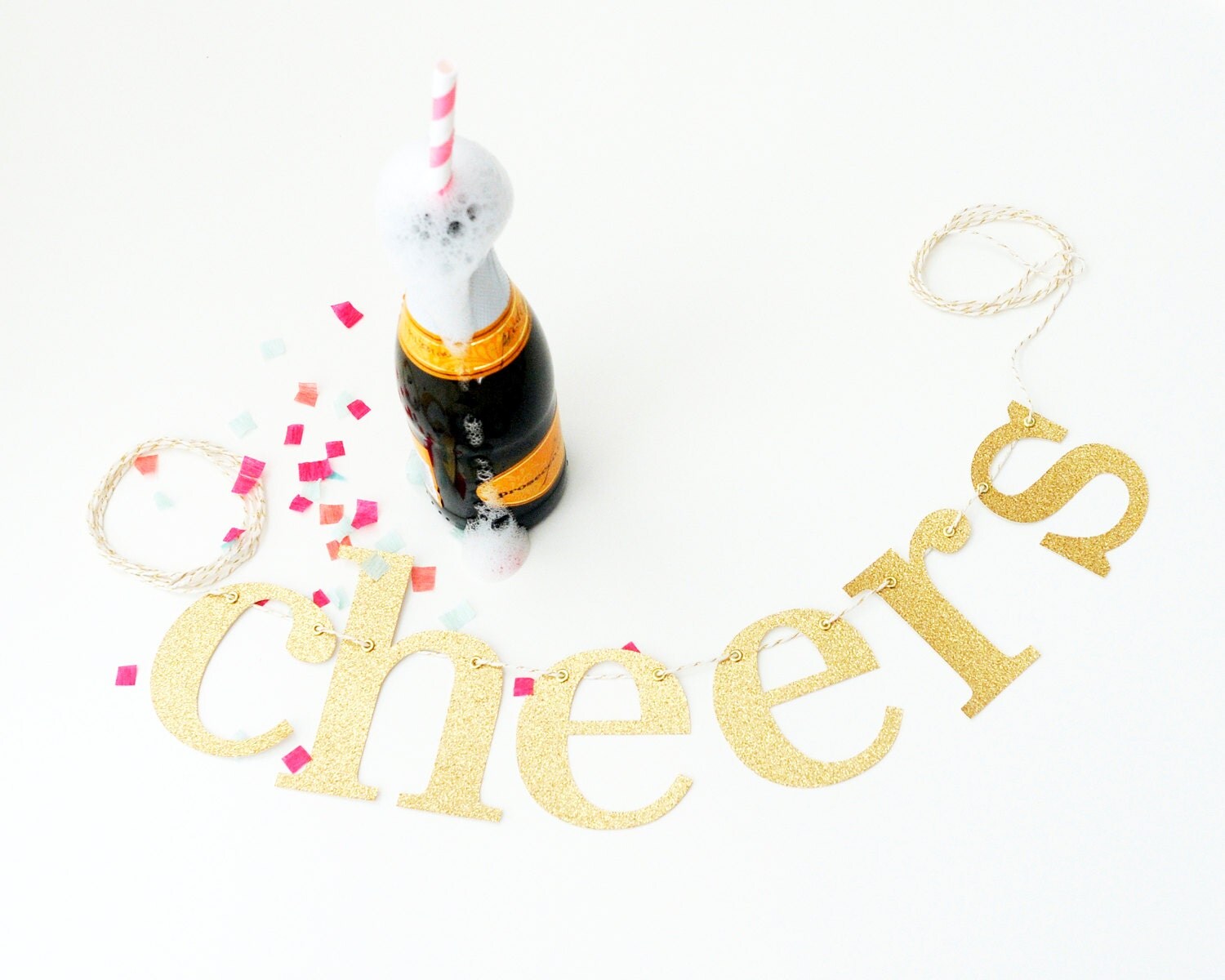 cheers banner sign cheers to garland gold banner
