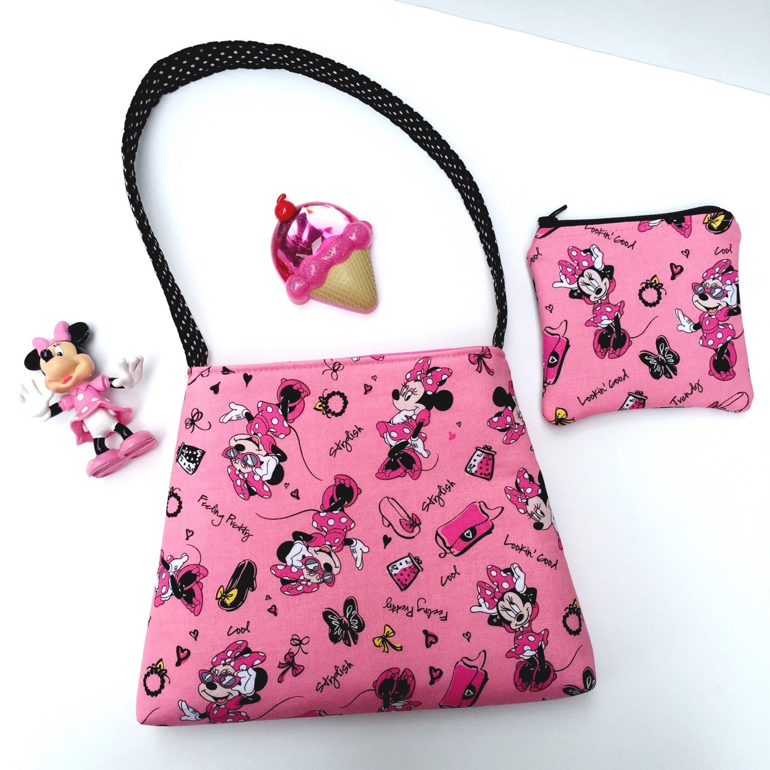 Pink Minnie Mouse Toddler Purse Set/Girls Purse and Coin