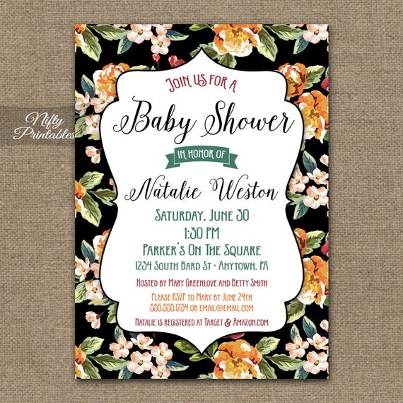 staples shower baby invites Neutral  Baby  Shower Shower Invites Black  Shower Boy  Baby Girl