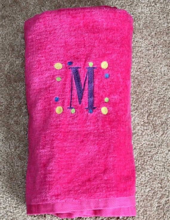 Monogrammed Personalized Embroidered Beach Towel Kids Beach