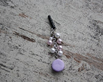 Macaron Dust-Plug for your cell phone in Pastel-Lilac
