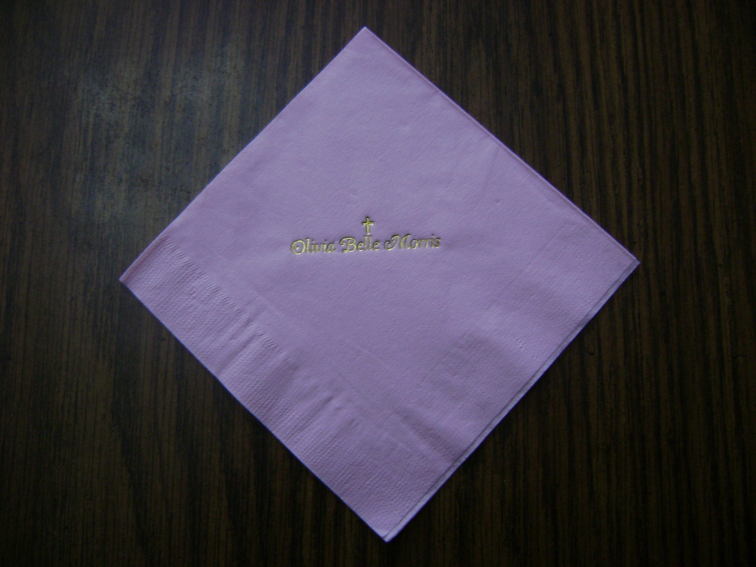 50 Personalized Baptism Beverage Napkins Custom Religious