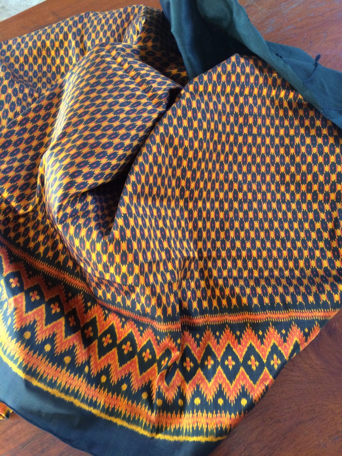 Khmer Ikat silk fabric scarf sarong