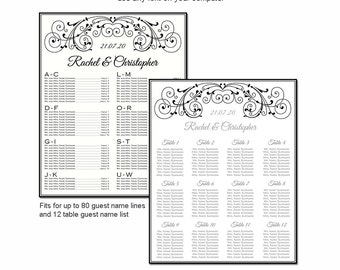 Popular items for table seating chart on Etsy