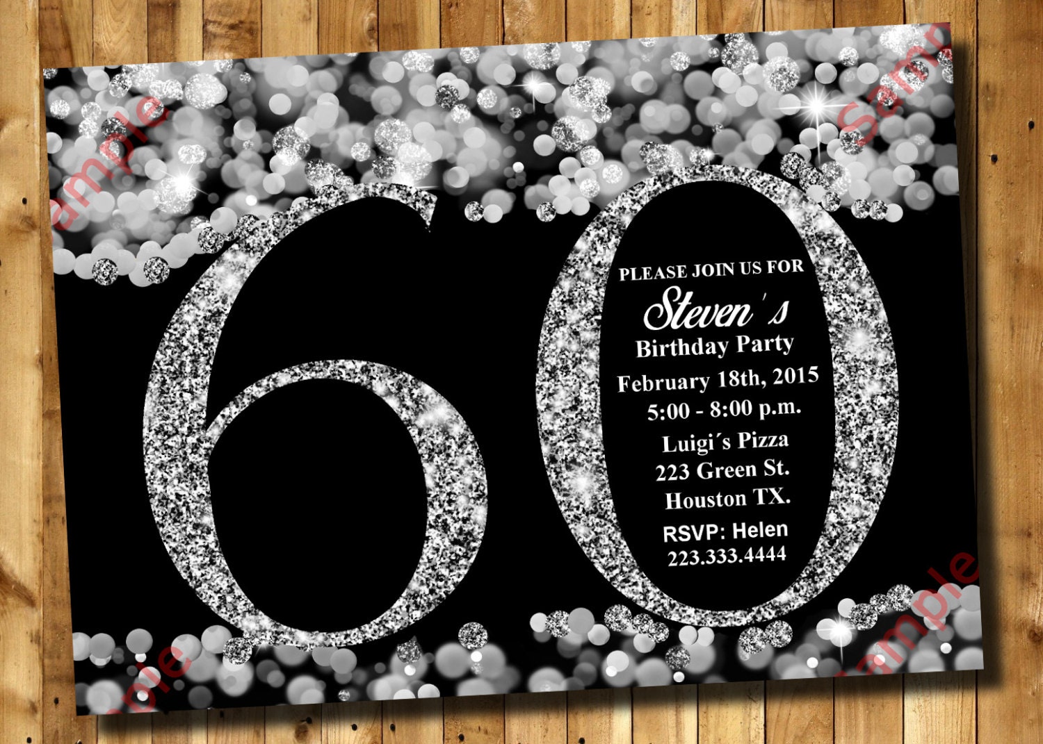 60th birthday party invitations free downloadable templates - vilthreads