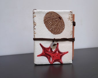 Handmade Journal, Woman Journal, Notebook, Fabric Notebook.