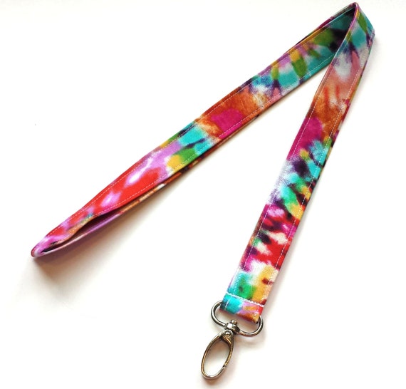 ON SALE Tie Dye Fashion Lanyard Womens Fabric by TrendyStop