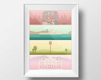 A Wes Anderson Collection Poster Print