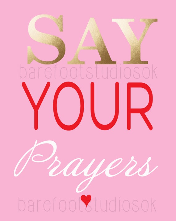 Say Your Prayers Printable Wall Art Printable Nursery Art