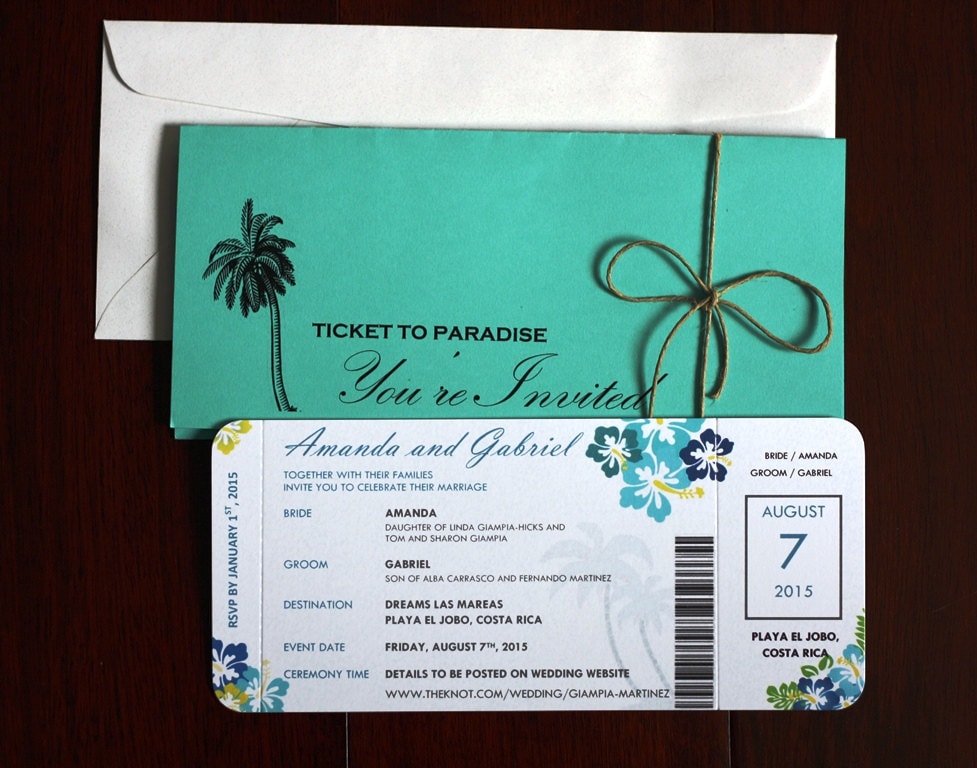 Unique Destination Wedding Invitations 1