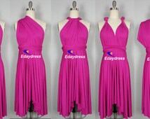 infinity dress fuschia pink