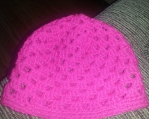Couple teen granny square handmade pink