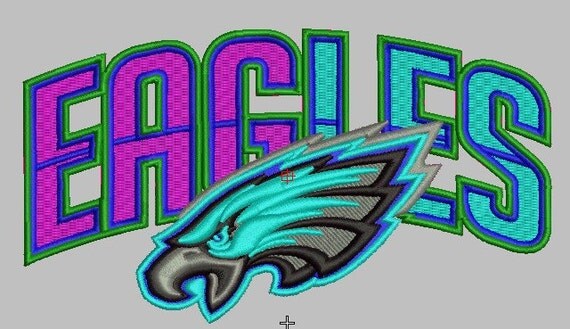 Philadelphia Eagles machine embroidery design by embroiderydesgin