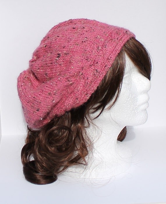 raspberry colored beret