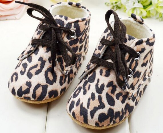 Leopard Baby Moccasin Shoes Shoes Infant Toddler by burstofcolour