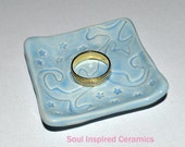 Ceramic Ring Dish, Candle Dish, Ceramic Ring Dish, Ceramic Candle Dish, Home Decor, Wedding Favor, Small Ceramic Plate
