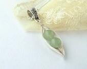 Handmade necklace, peas in a pod aventurine necklace, original jewellery, gifts for her, bridesmaid gift, best friend present, wire wrapped