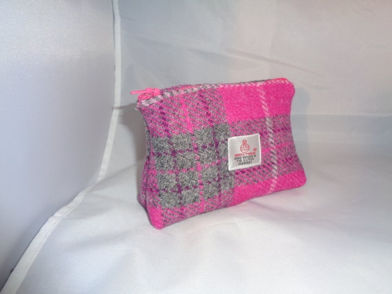 pink harris tweed bag