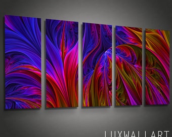 Abstract Metal Wall Art Color Depths Ready to Hang