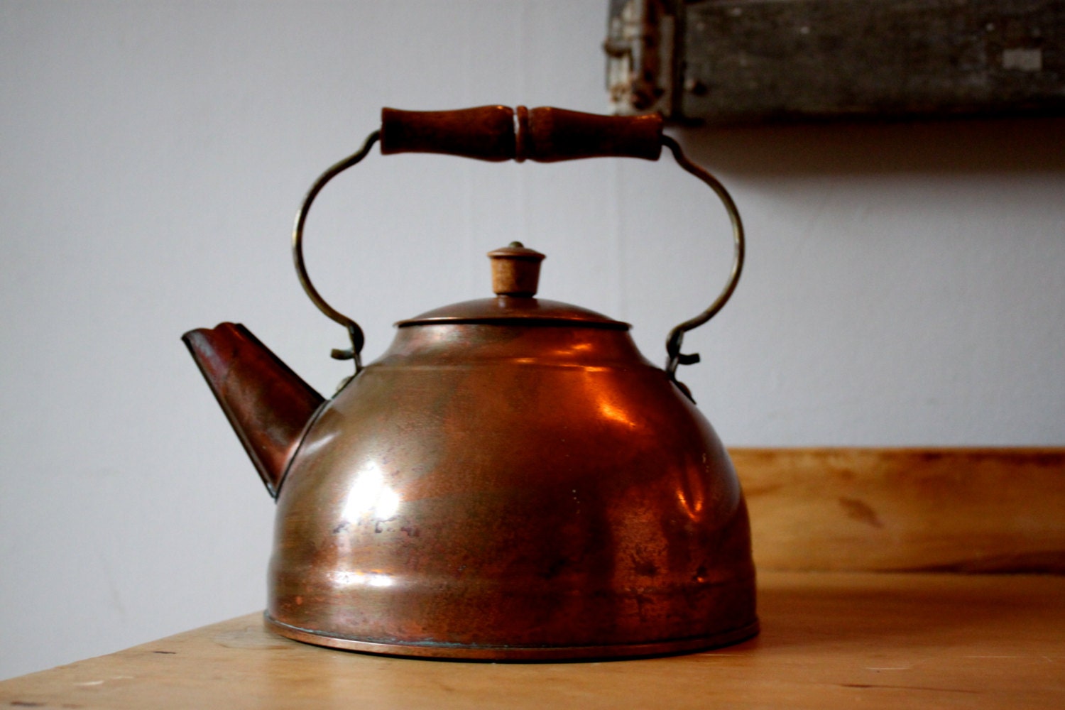 Vintage Copper Kettle w. Wood Handle – Haute Juice