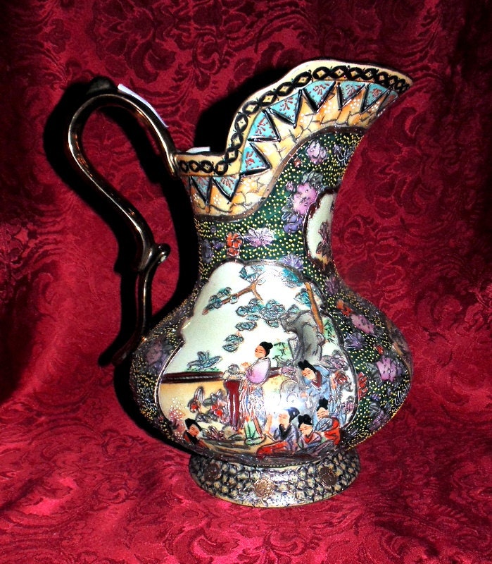 Large Japanese Satsuma Moriage Water by SimplyMarvelousMary