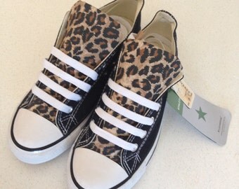 black cheetah print converse