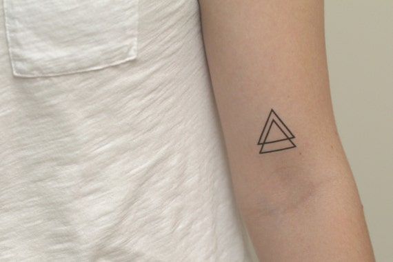 Temporary Tattoo Double Triangle