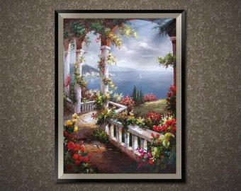 Original oil painting, hand painted landscape/Seascape oil painting, custom decorative wall art painting/oil portrait on canvas