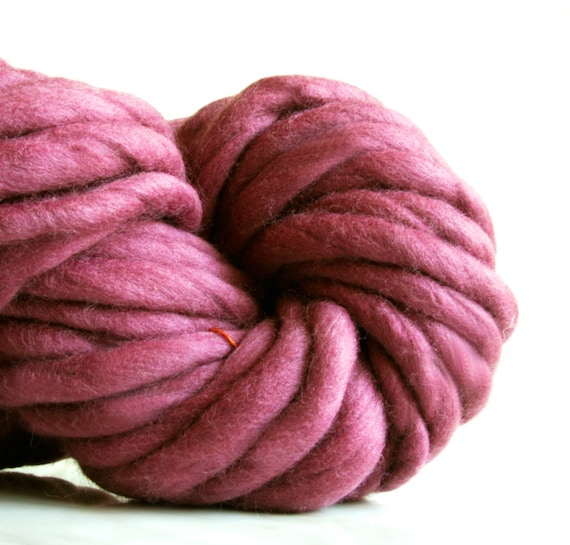 Super Bulky yarn, Extra chunky yarn ATLAS Orchid - light Marsala, 3.53 ...
