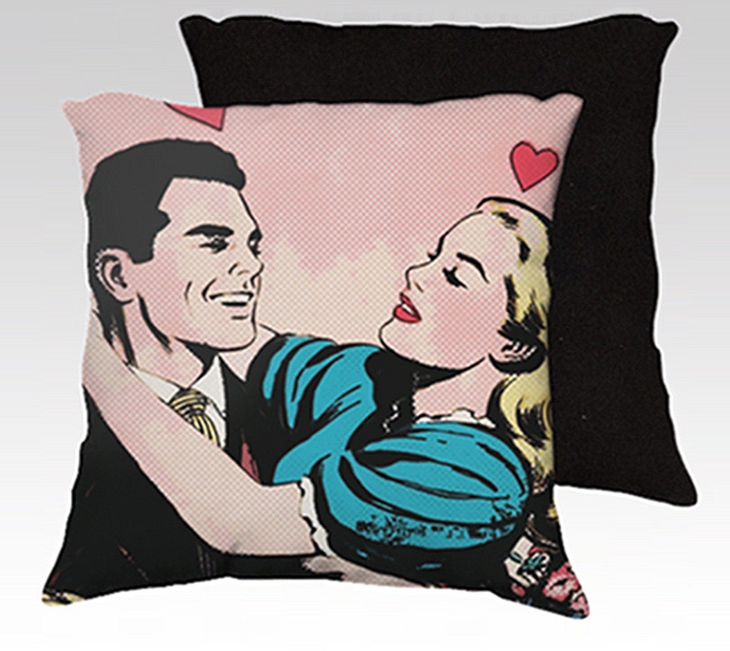 Pop Art Pillow Case Throw Pillow Comic Book Decor by