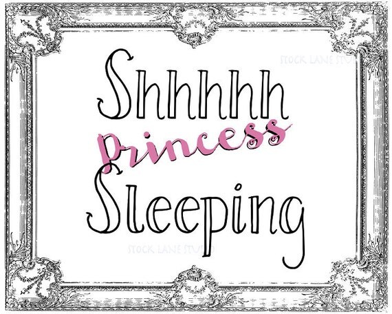 Items similar to Printable Quiet Please Baby Sleeping Nursery Wall Art ...