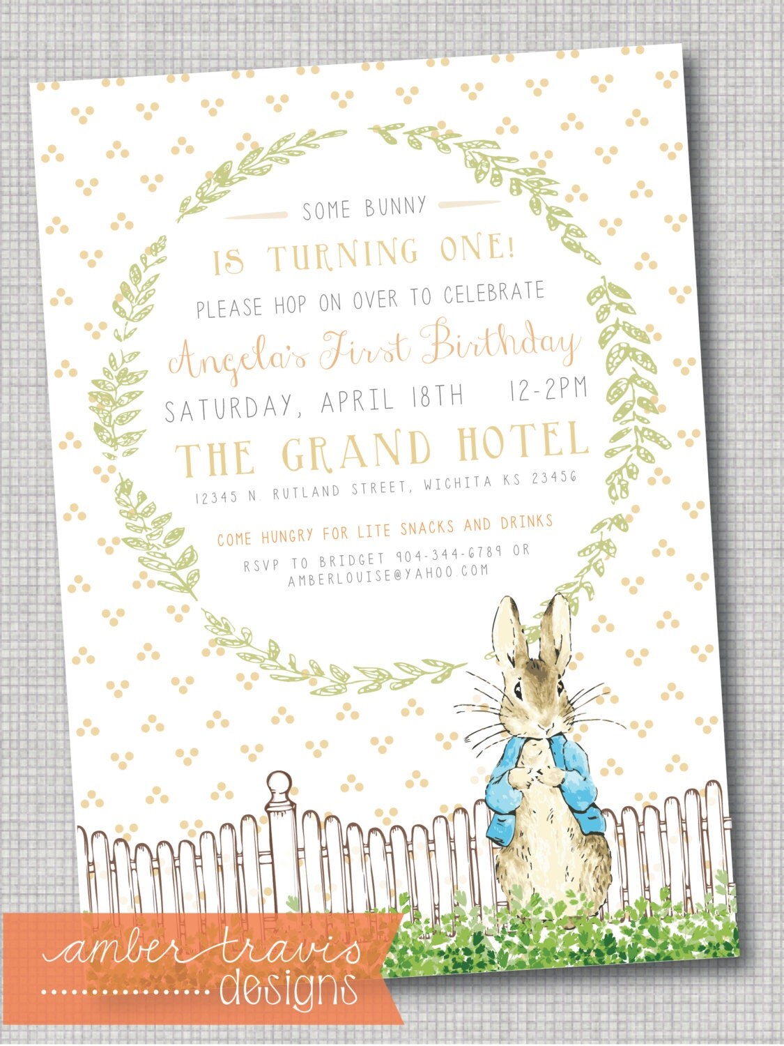 Peter Rabbit Invitations 5