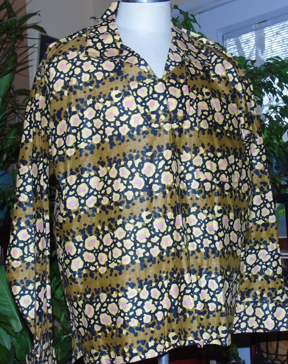 African print Long Sleeve Shirt