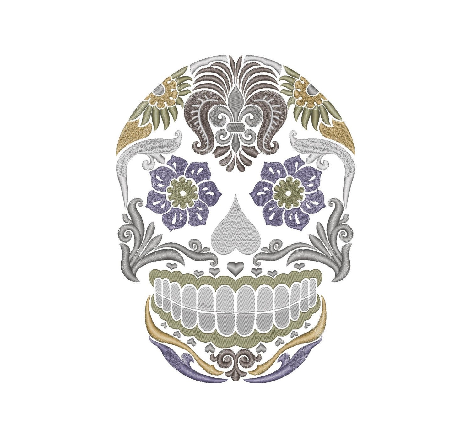26+ Sugar Skull Machine Embroidery Designs