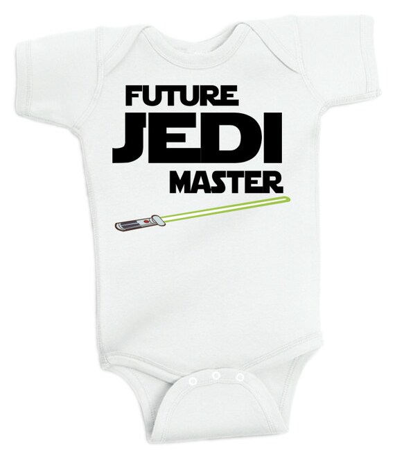 Future Jedi Master Star wars inspired baby bodysuit by retrostate