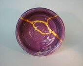 Smoky Purple Handmade Kintsugi Bowl