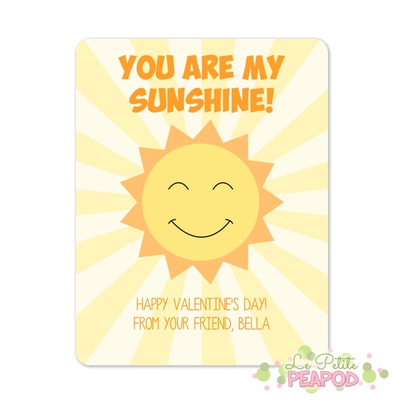 Best Of 55 You Are My Sunshine Valentine Card