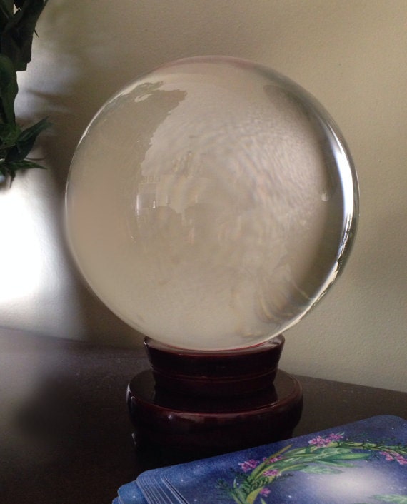 Extra Large Quartz Crystal Ball 8 Diameter Wicca