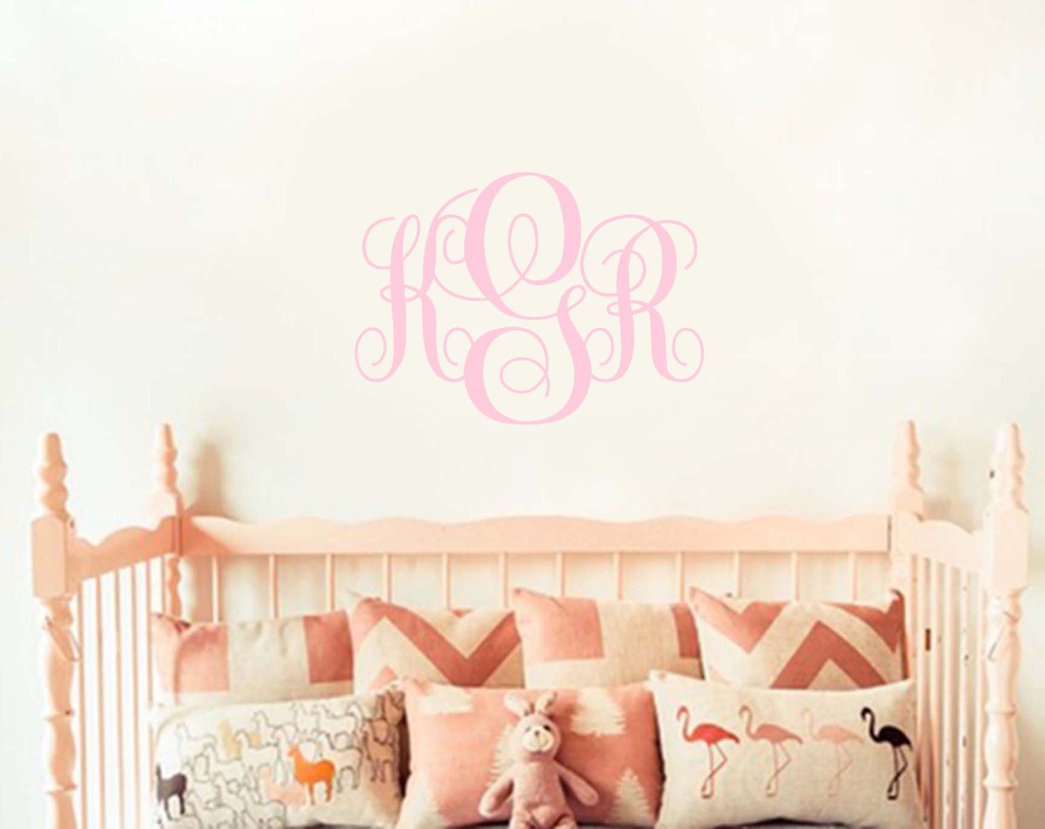 Monogram Wall Decal Initial Wall Decal Nursery Decal monogram