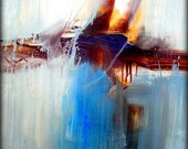 Fairytale-Large Oil on Paper Work-Blue One Fairytale-Large Oil on Paper Work-Blue One